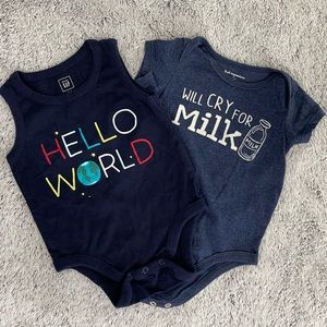 Gap & First Impressions onesies set- size 3-6 Months
